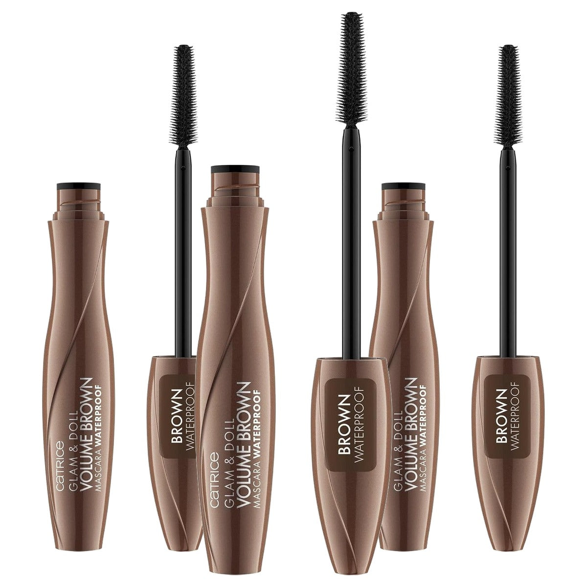 Catrice Glam & Doll Volume Brown Mascara Waterproof - 3-pack