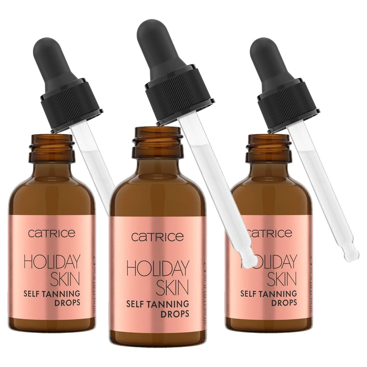 Catrice Holiday Skin zelfbruinende druppels nr. 010 transparant 30 ml - 3-pack