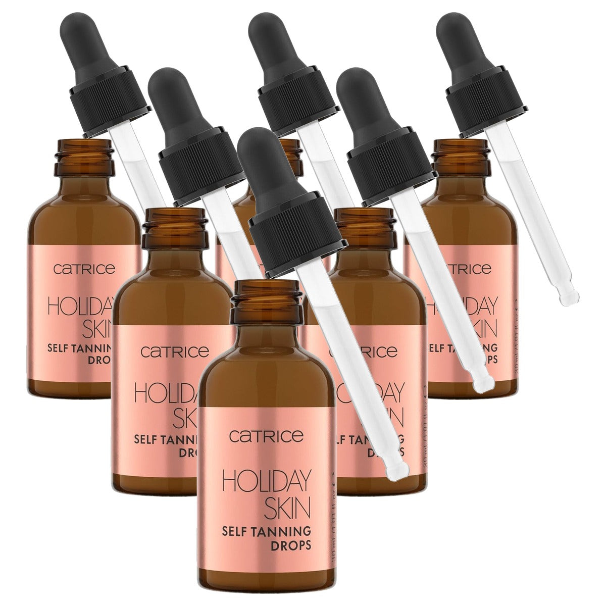 Catrice Holiday Skin zelfbruinende druppels nr. 010 transparant 30 ml - 6-pack