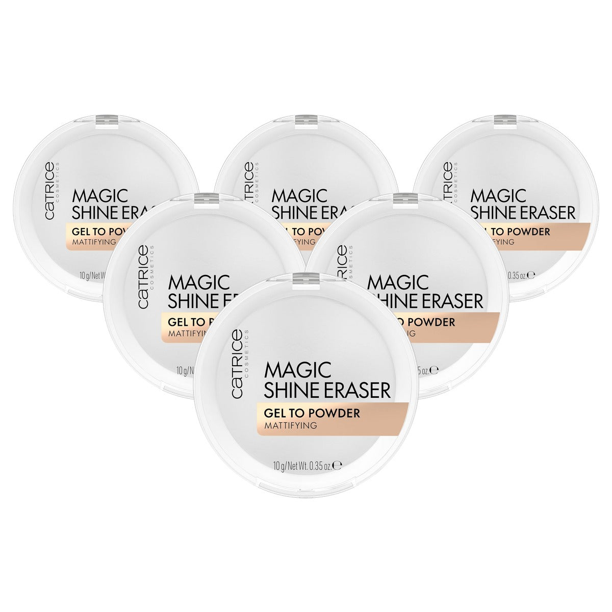 Catrice Cosmetics Magic Shine Eraser Gel To Powder 010 transparant - 6-pack