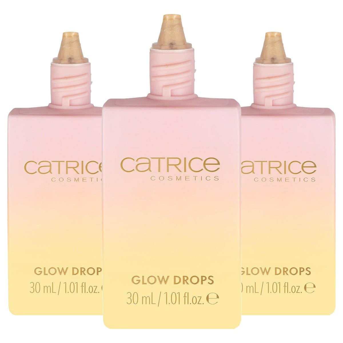 Catrice Cosmetics Midnight Sun Glow Drops make-updruppels nr. C01 30 ml - 3-pack