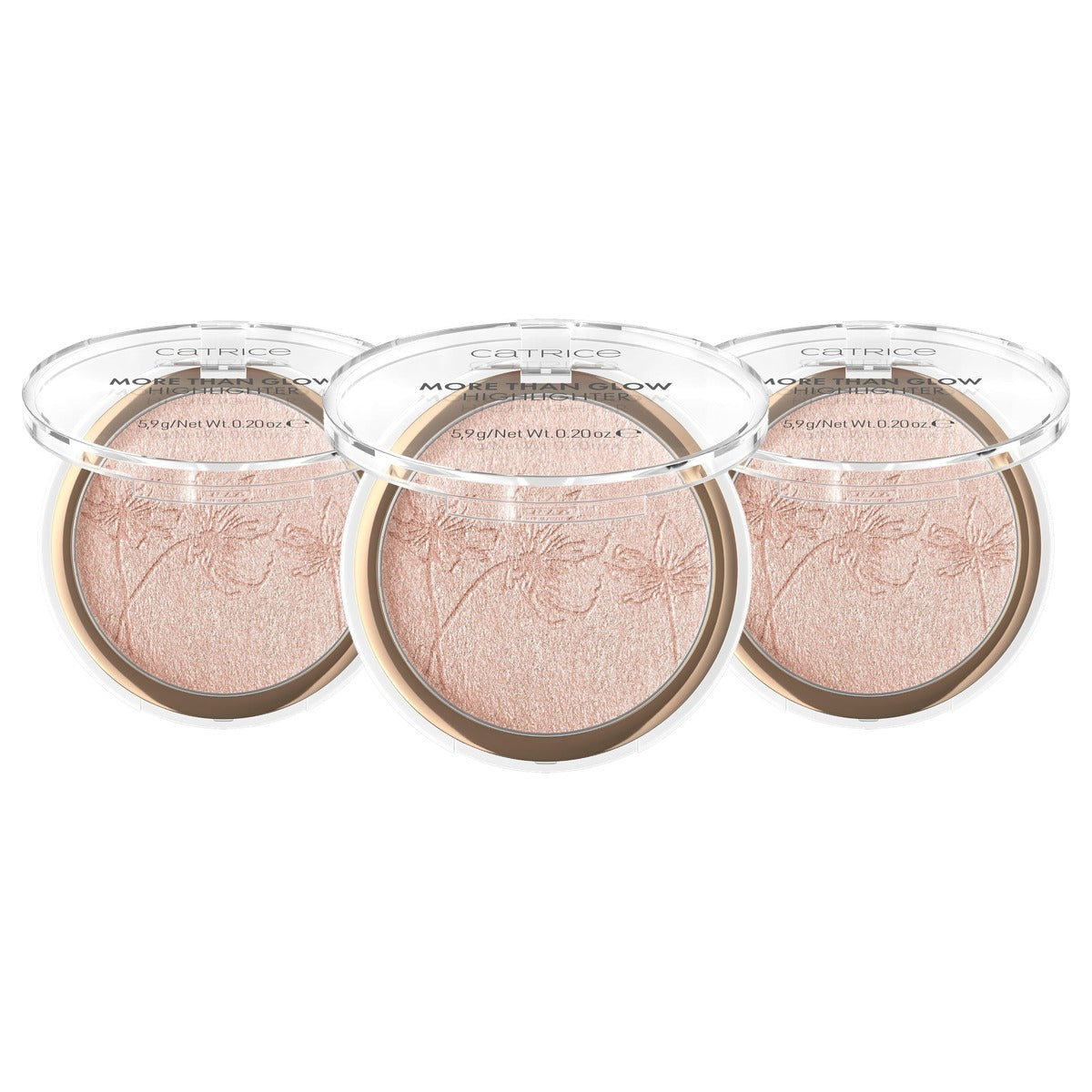Catrice Cosmetics More Than Glow highlighter 020 Rose Beam 5,9 g - 3-pack