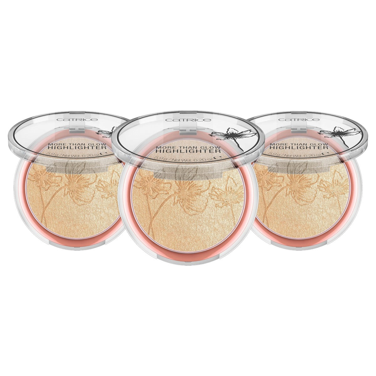 Catrice Cosmetics More Than Glow Highlighter 030 goud 5,9 g - 3-pack