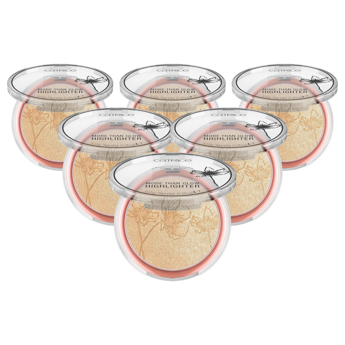 Catrice Cosmetics More Than Glow Highlighter 030 goud 5,9 g - 6-pack