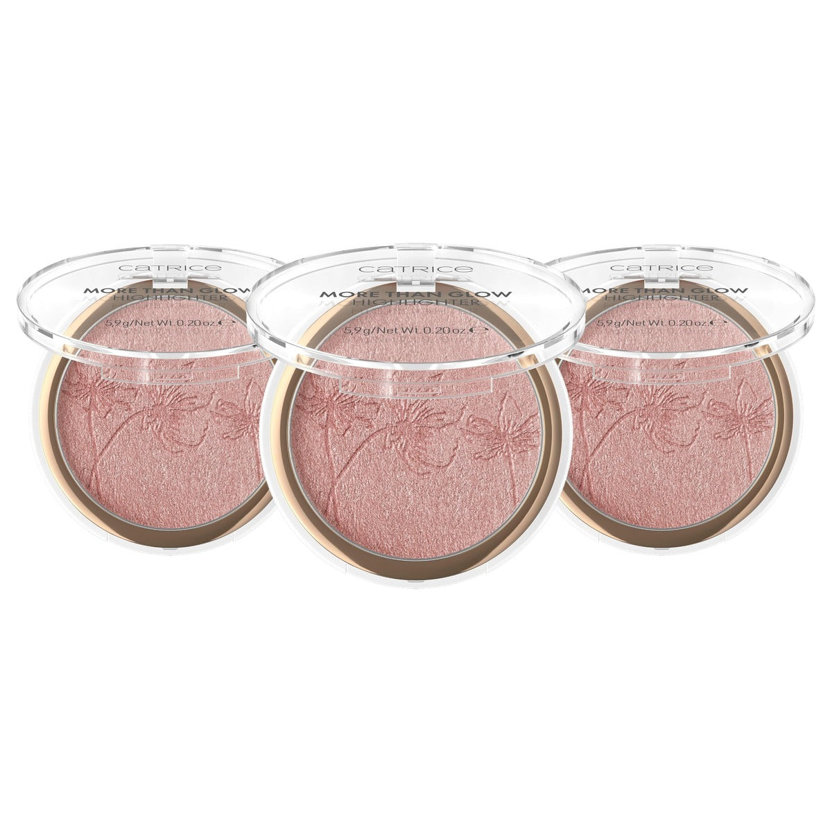 Catrice Cosmetics More Than Glow Highlighter 040 roze 5,9 g - 3-pack