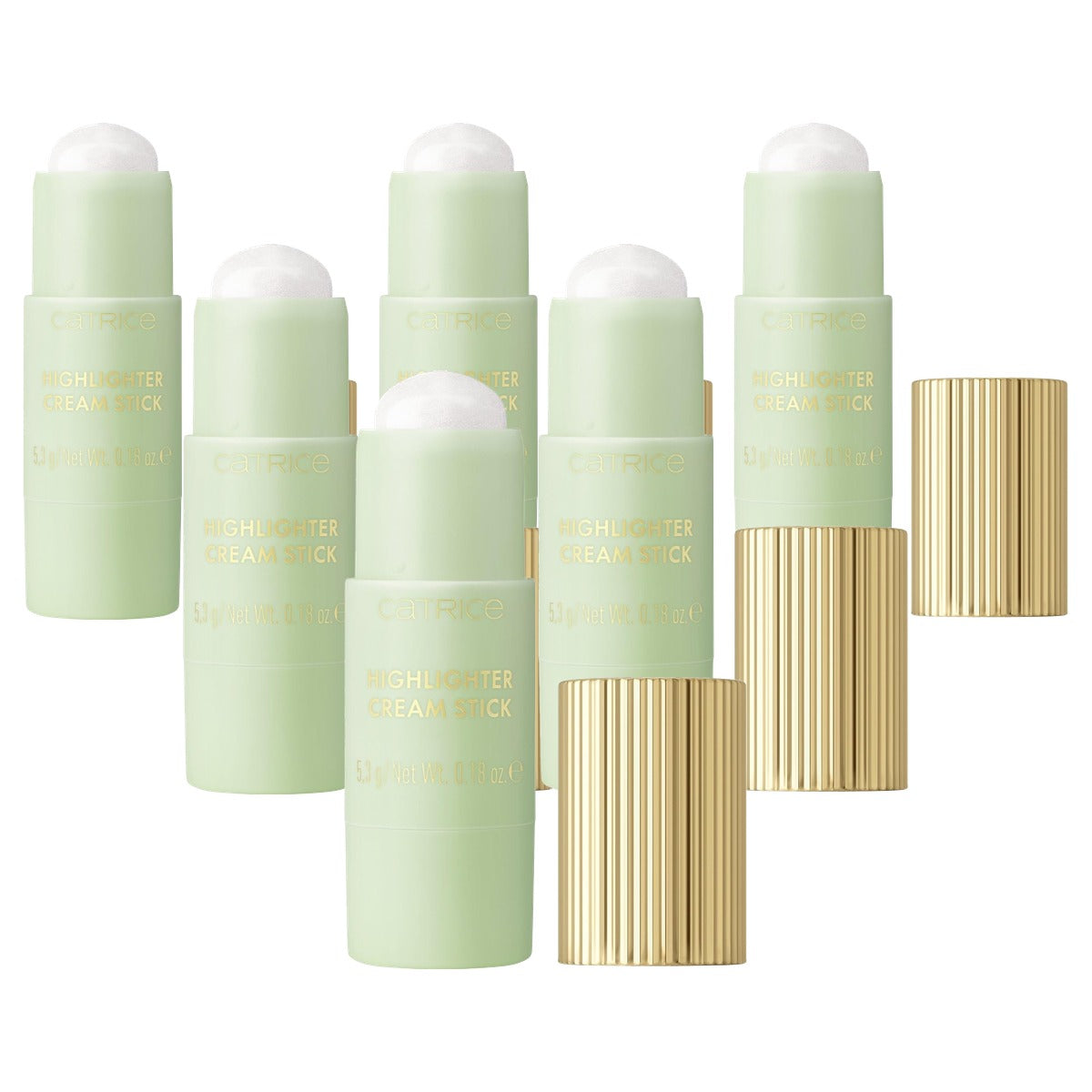 Catrice Pistachio Cream Delight Highlighter Cream Stick C01 goud - 6-pack