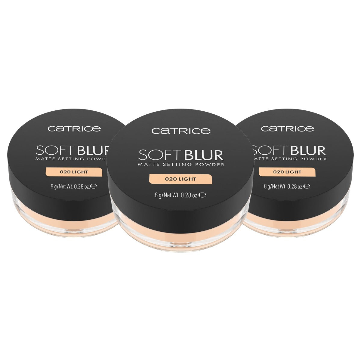 Catrice Cosmetics Soft Blur Matte Setting Powder 020 Nude 8 g - 3-pack