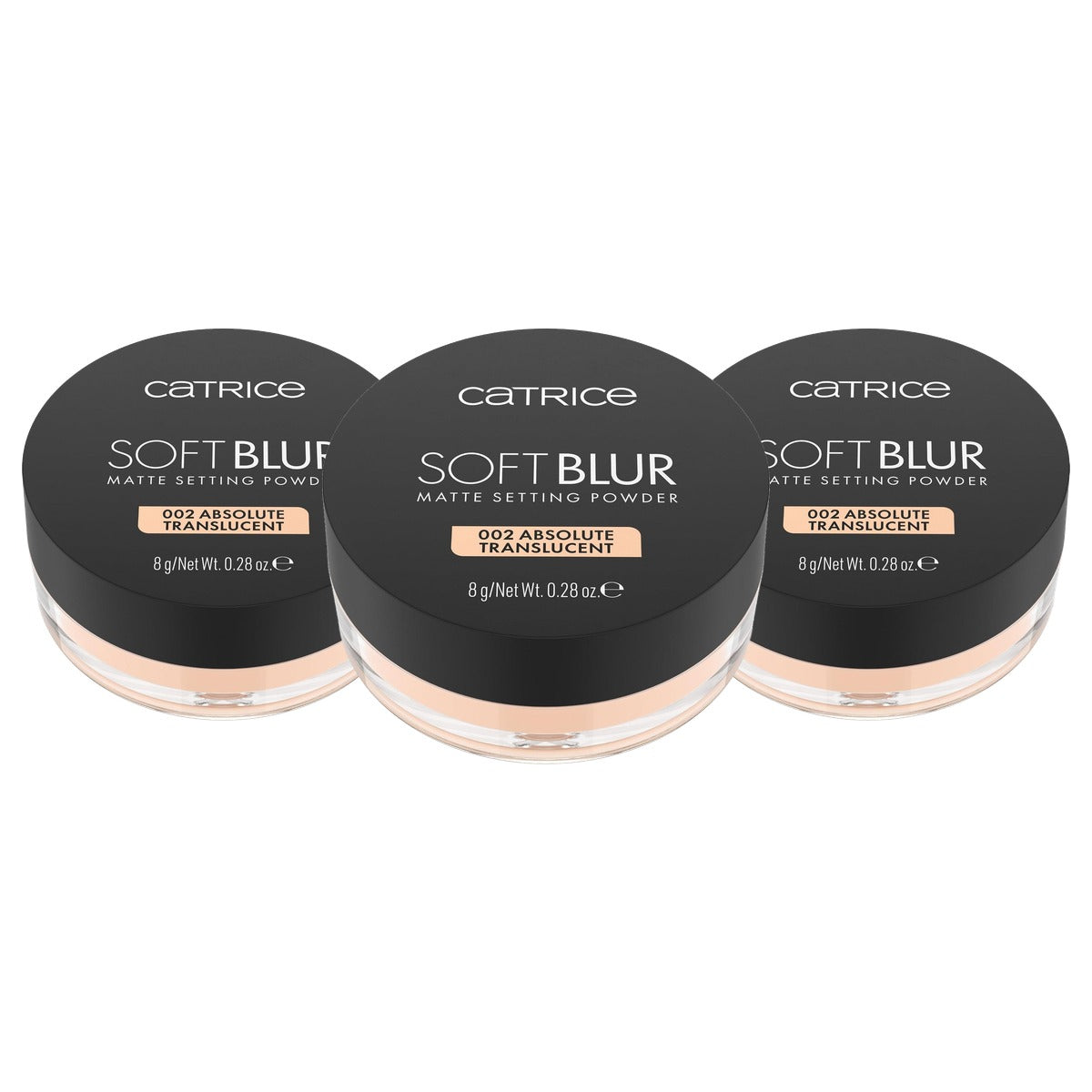 Catrice Cosmetics Soft Blur Matte Setting Powder nr. 002 nude 8 g - 3-pack
