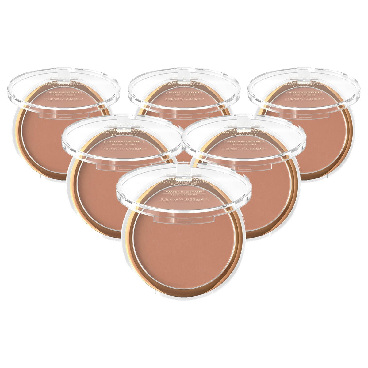 Catrice Cosmetics Sun Glow Matt Bronzing Powder 030 Medium Brons - 6-pack