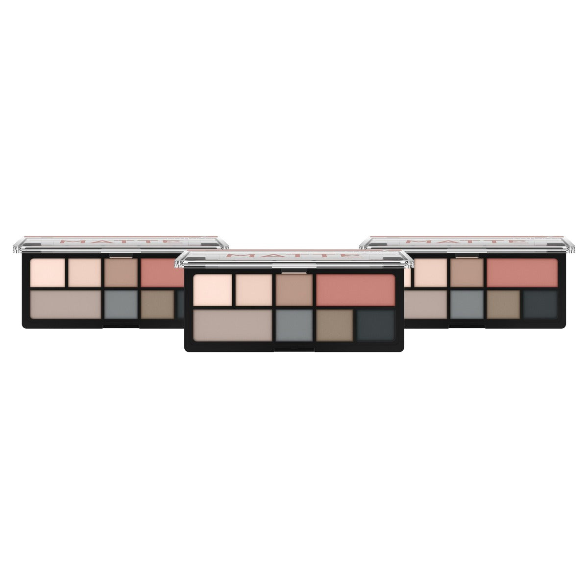 Catrice Cosmetics The Dusty Matte oogschaduwpalet grijs 9 g - 3-pack