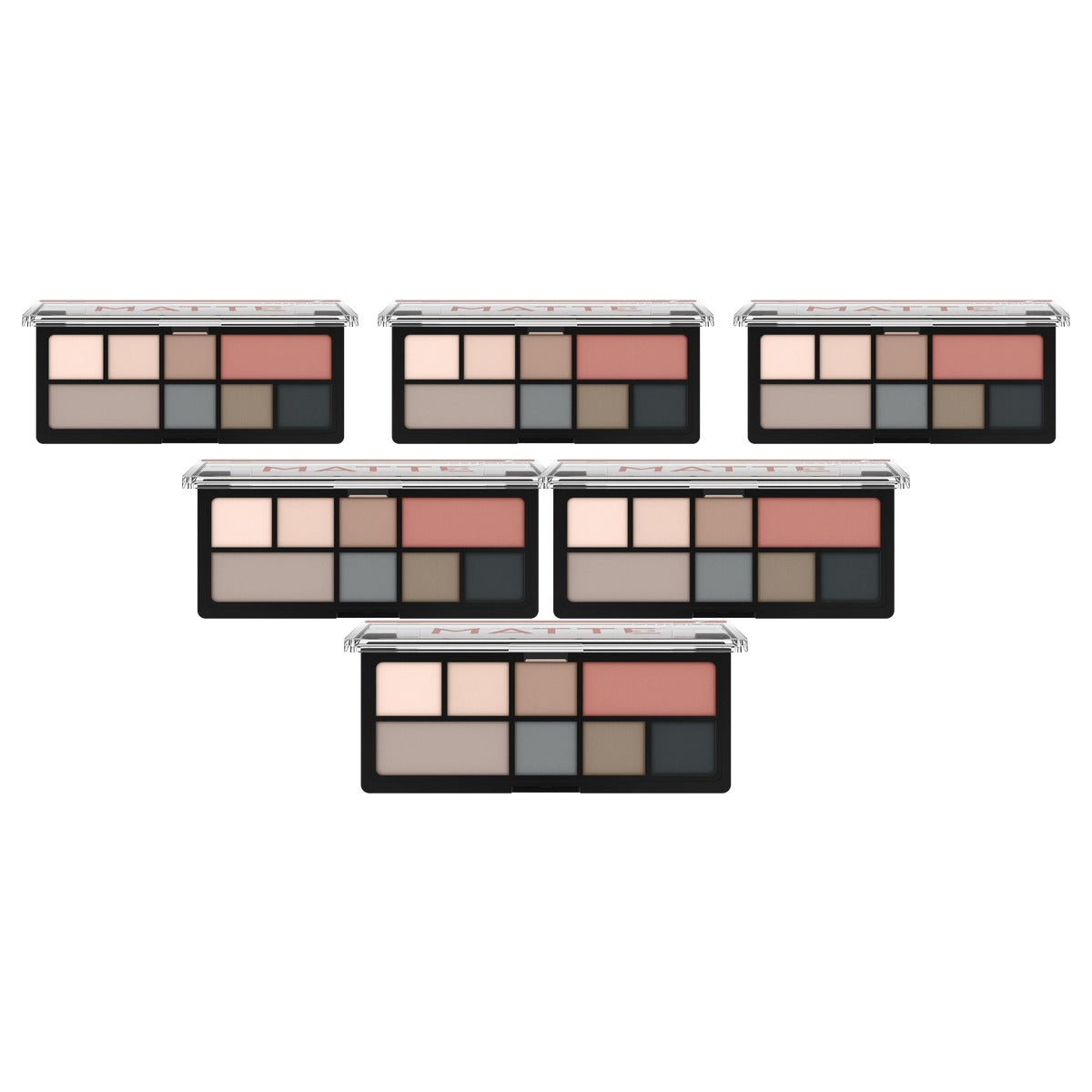 Catrice Cosmetics The Dusty Matte oogschaduwpalet grijs 9 g - 6-pack