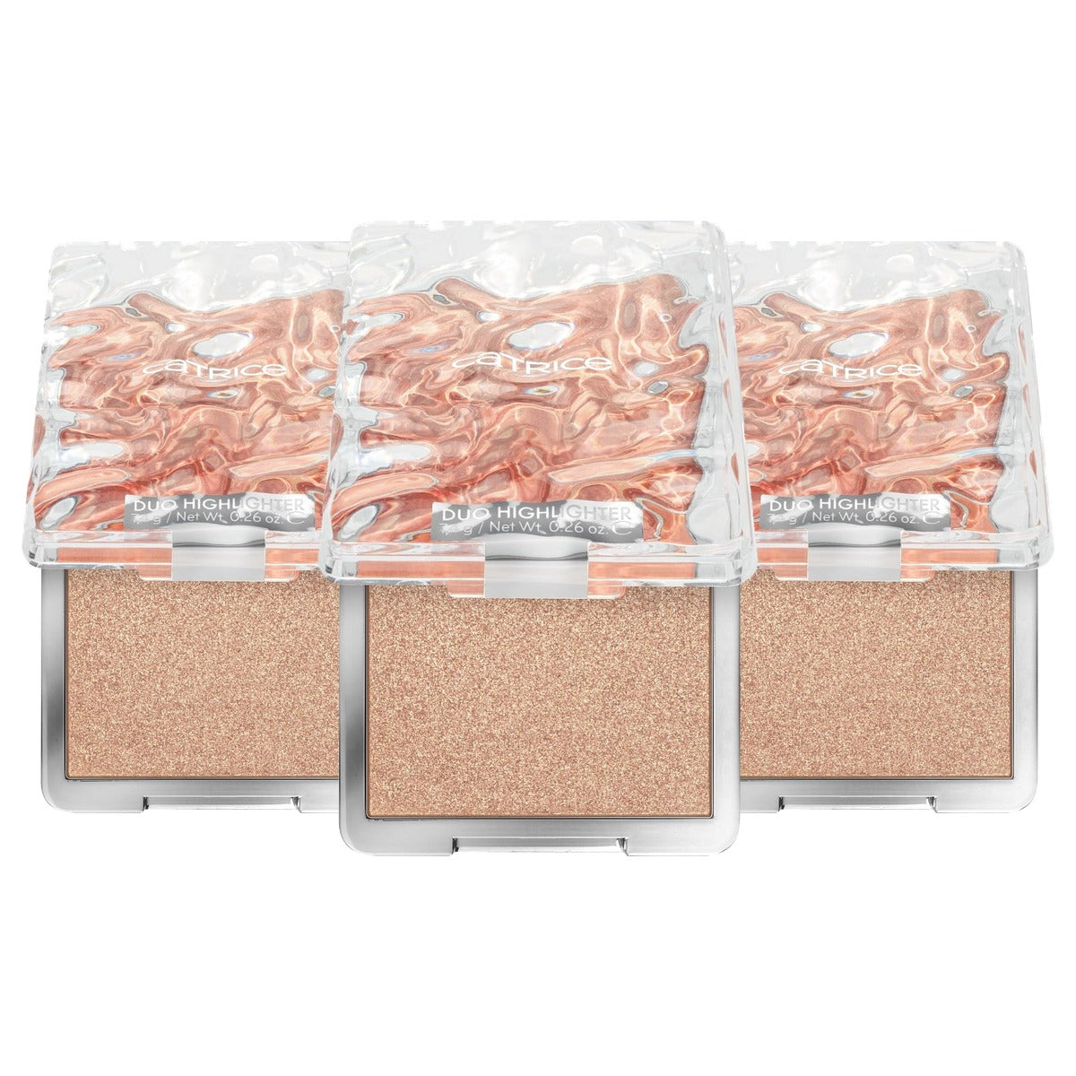 Catrice Cosmetics Underwater Secrets Duo Highlighter C01 goud - 3-pack