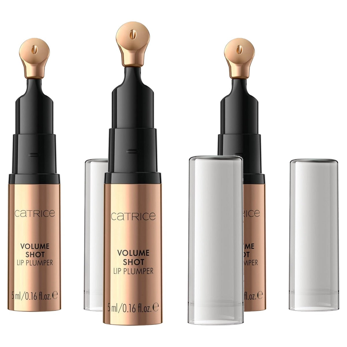 Catrice Volume Shot Lip Plumper transparant glanzend 5 ml - 3-pack