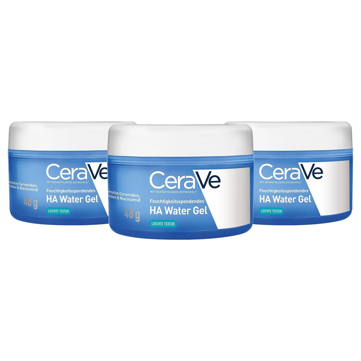 CeraVe Hydraterende HA Water Gel voor het Gezicht 48 g - 3-pack