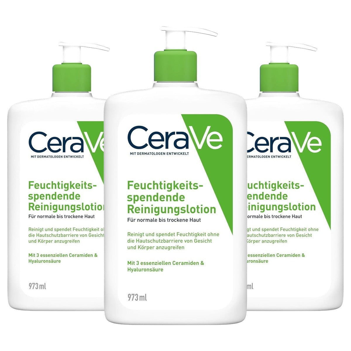 CeraVe Hydraterende Reinigingslotion voor Gezicht en Lichaam 973 ml - 3-pack