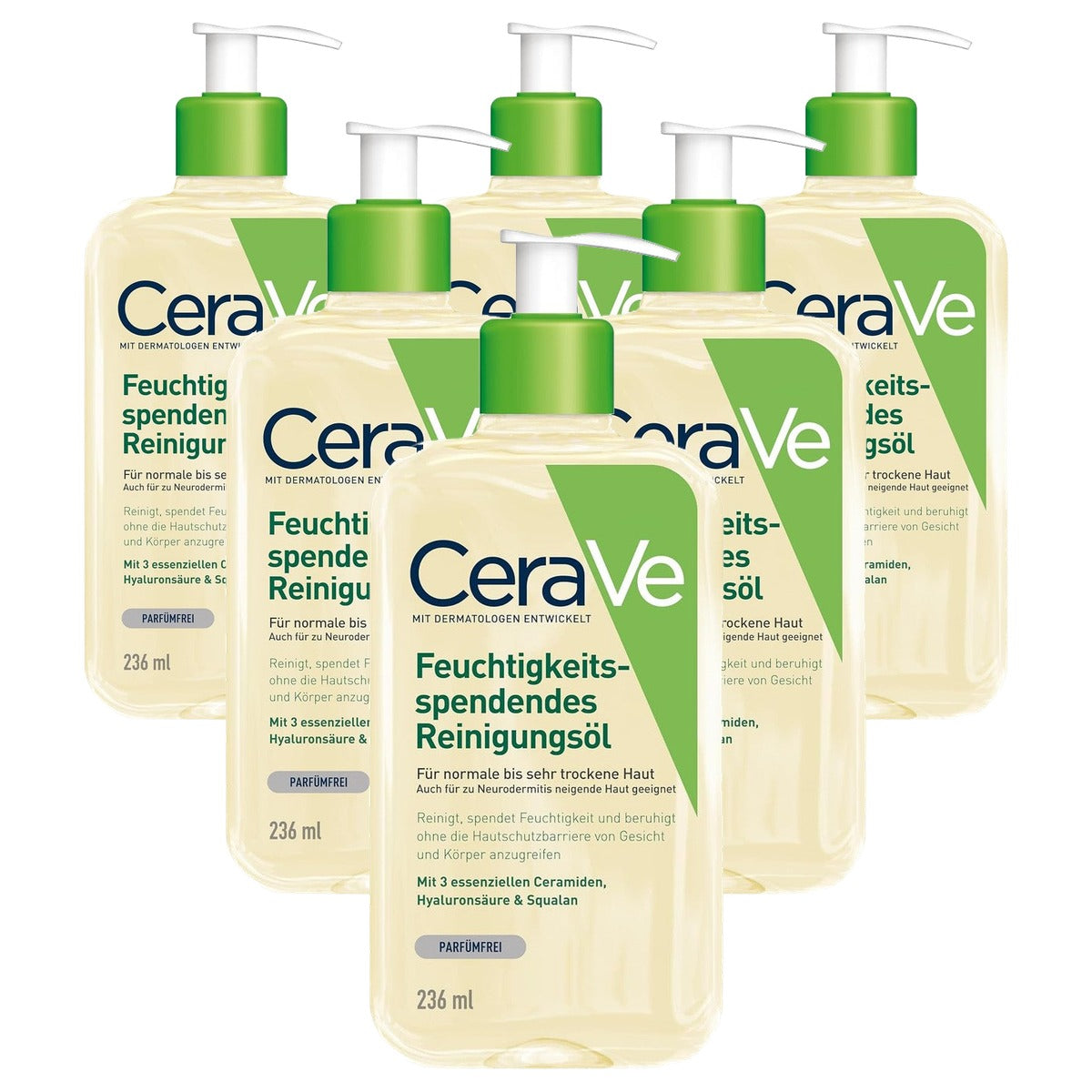 CeraVe Hydraterende Reinigingsolie voor Lichaam en Gezicht 236 ml - 6-pack