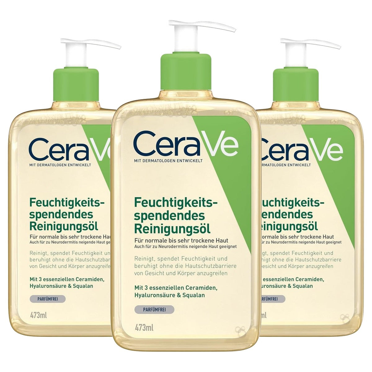 CeraVe Hydraterende Reinigingsolie voor Lichaam en Gezicht 473 ml - 3-pack