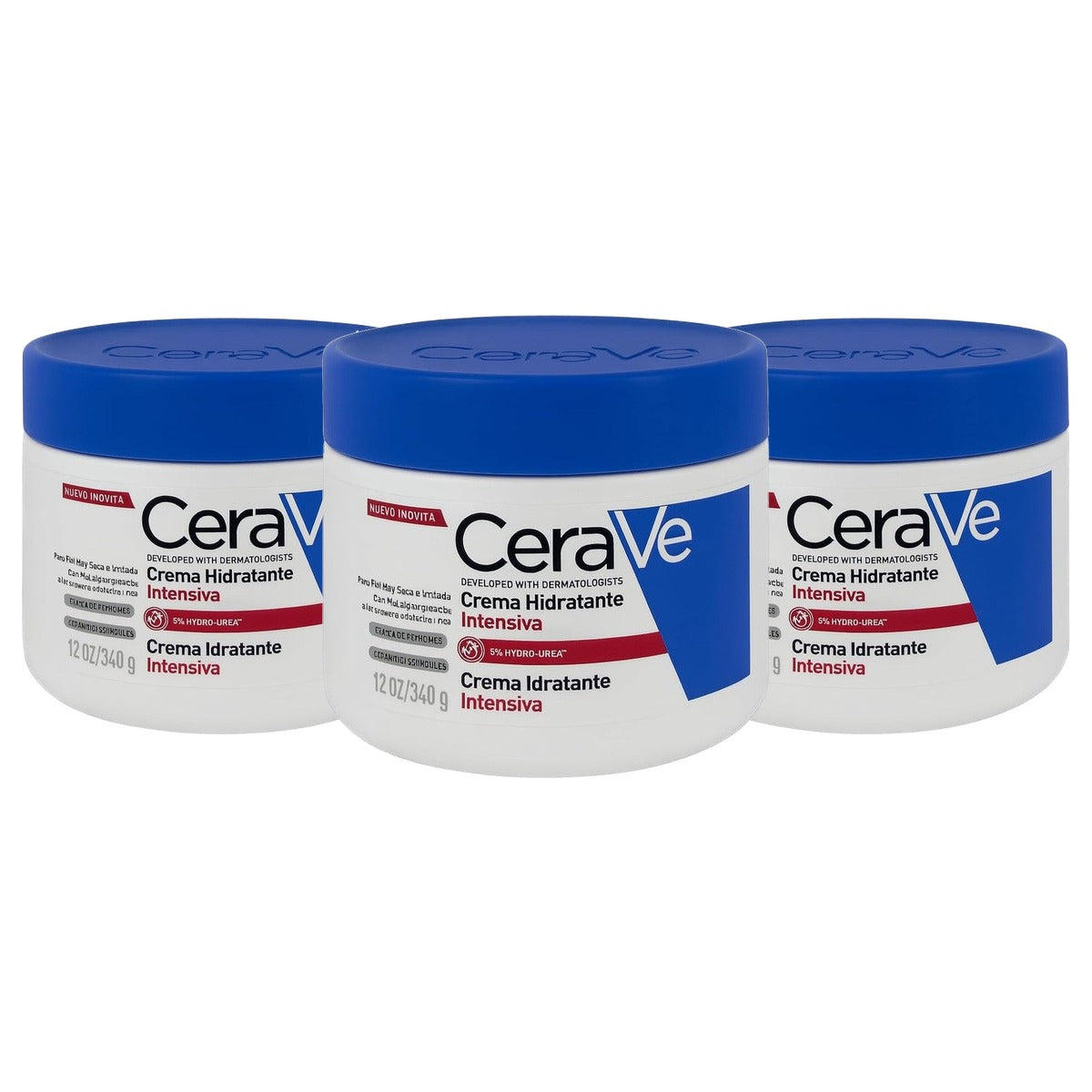 CeraVe Intensieve Vochtinbrengende Crème voor Droge Huid 340 ml - 3-pack
