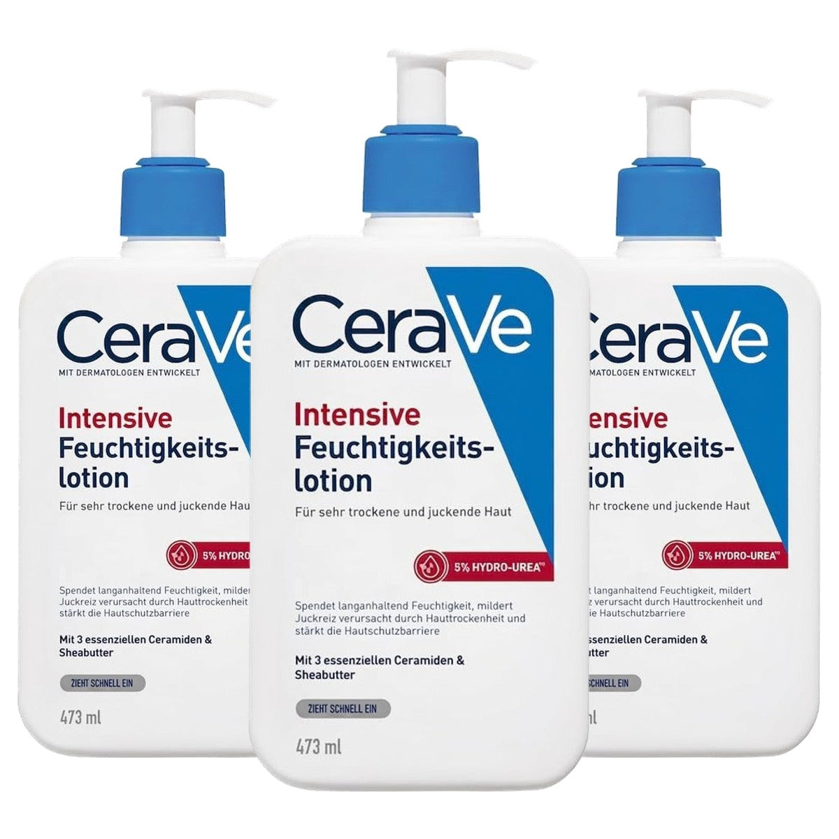 CeraVe Intensieve Vochtinbrengende Lotion zonder Geurstoffen 473 ml - 3-pack