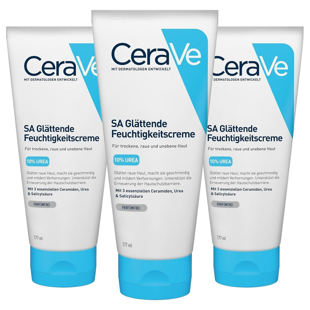 CeraVe SA Urea Gladmakende Vochtinbrengende Crème 177 ml - 3-pack