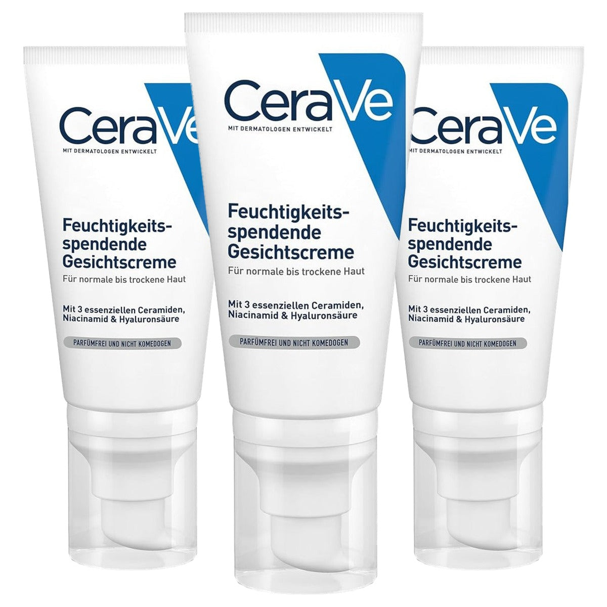 CeraVe Vochtinbrengende Nachtcrème voor Normale tot Droge Huid 52 ml - 3-pack