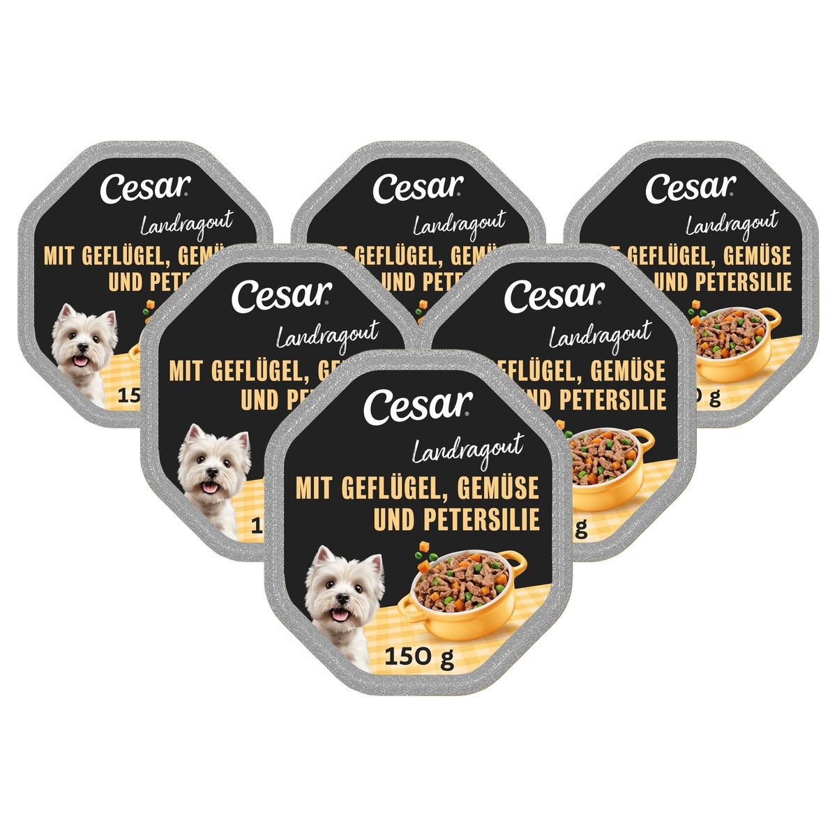 Cesar Landkeuken hondenvoer vlees in jus en groenten 150 g - 6-pack