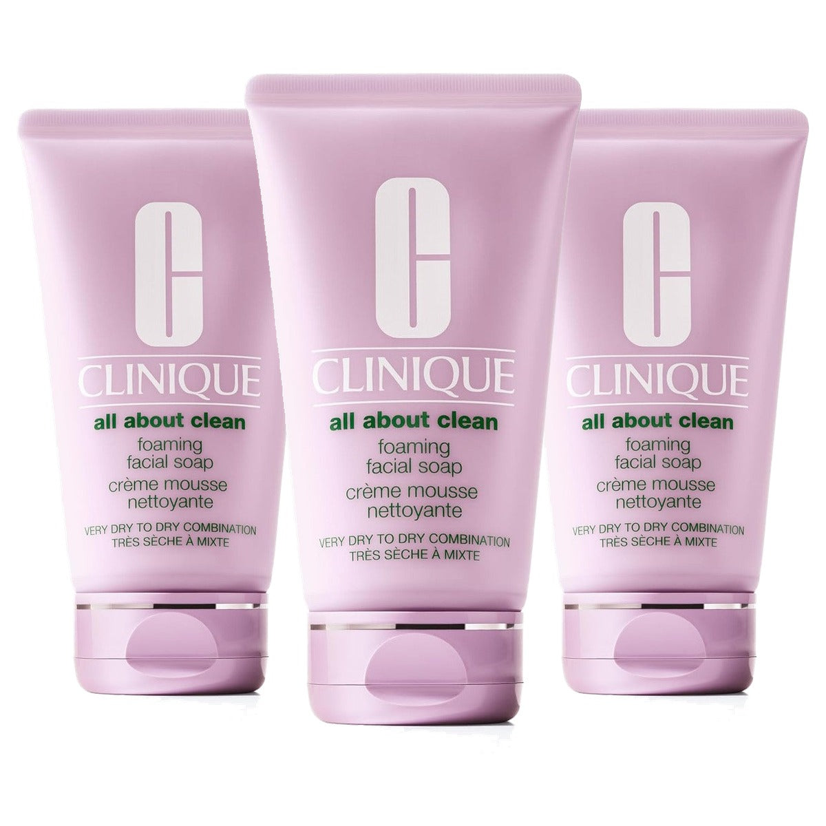 Huishoudvoordeel Clinique All About Clean Foaming Facial Soap 150 ml - 3 stuks