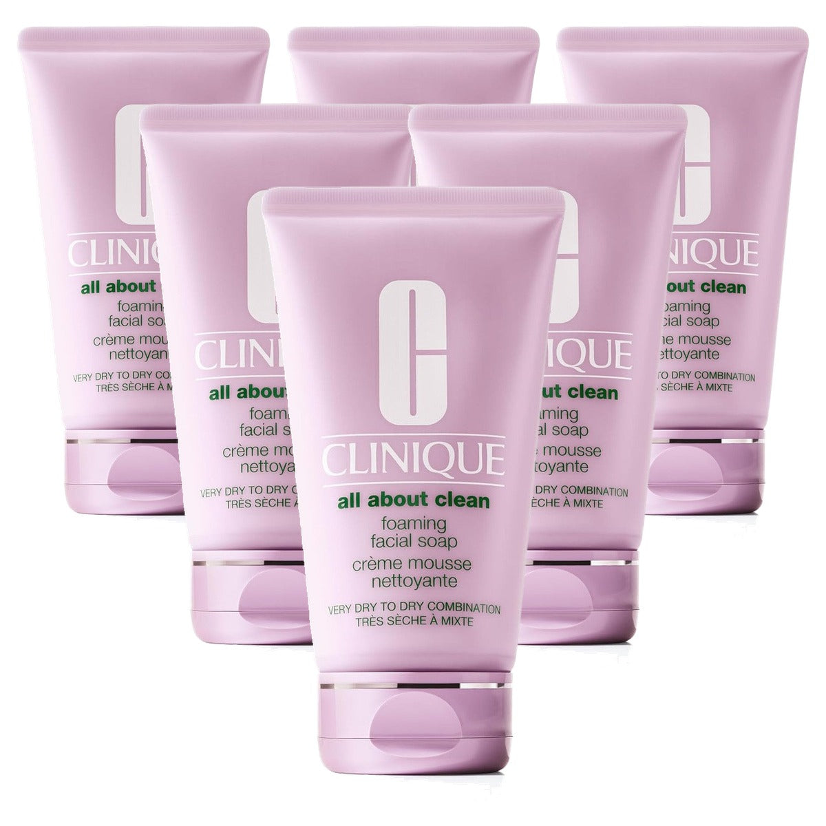 Huishoudvoordeel Clinique All About Clean Foaming Facial Soap 150 ml - 6 stuks