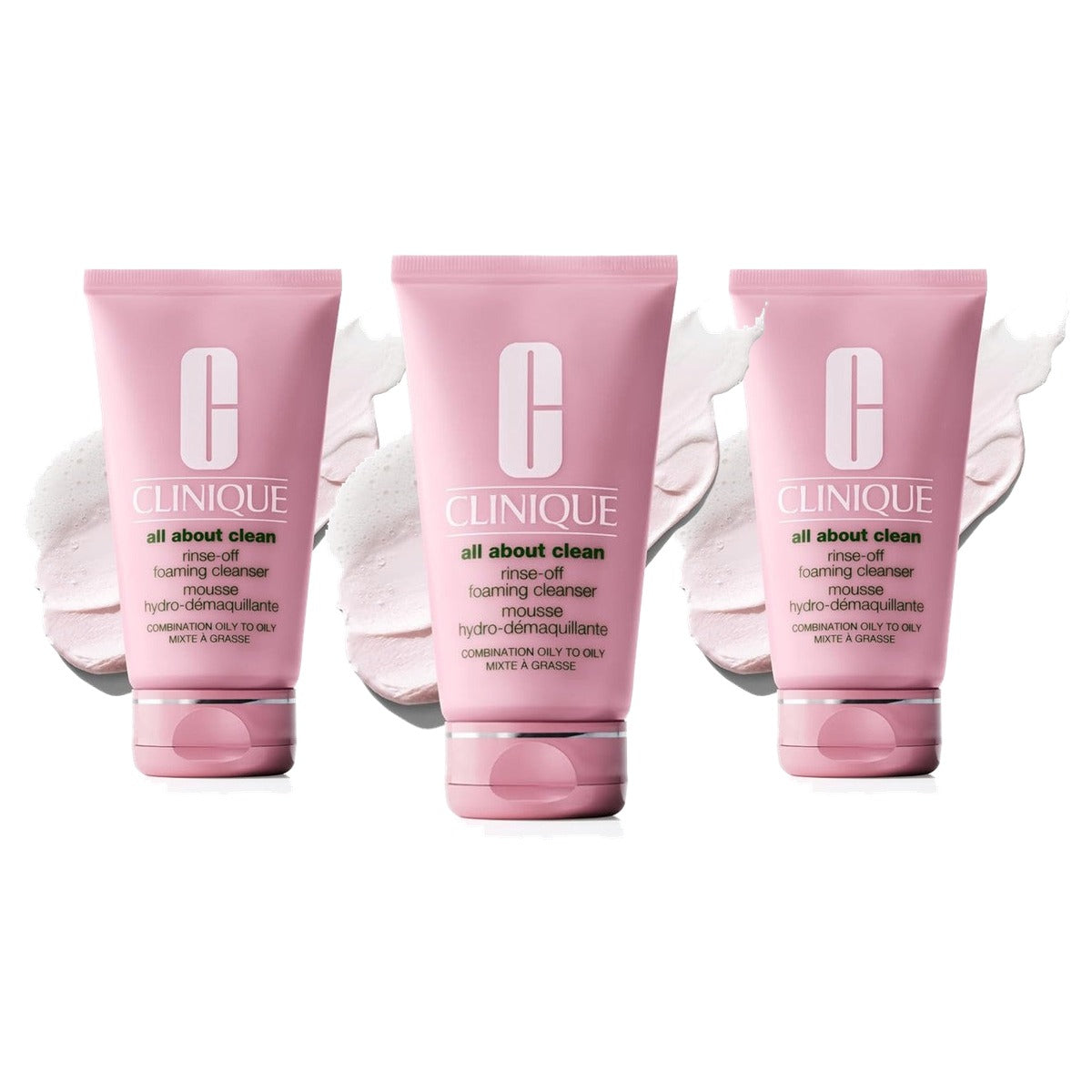 Huishoudvoordeel Clinique All About Clean™ Rinse-Off Foaming Cleanser 150 ml - 3 stuks
