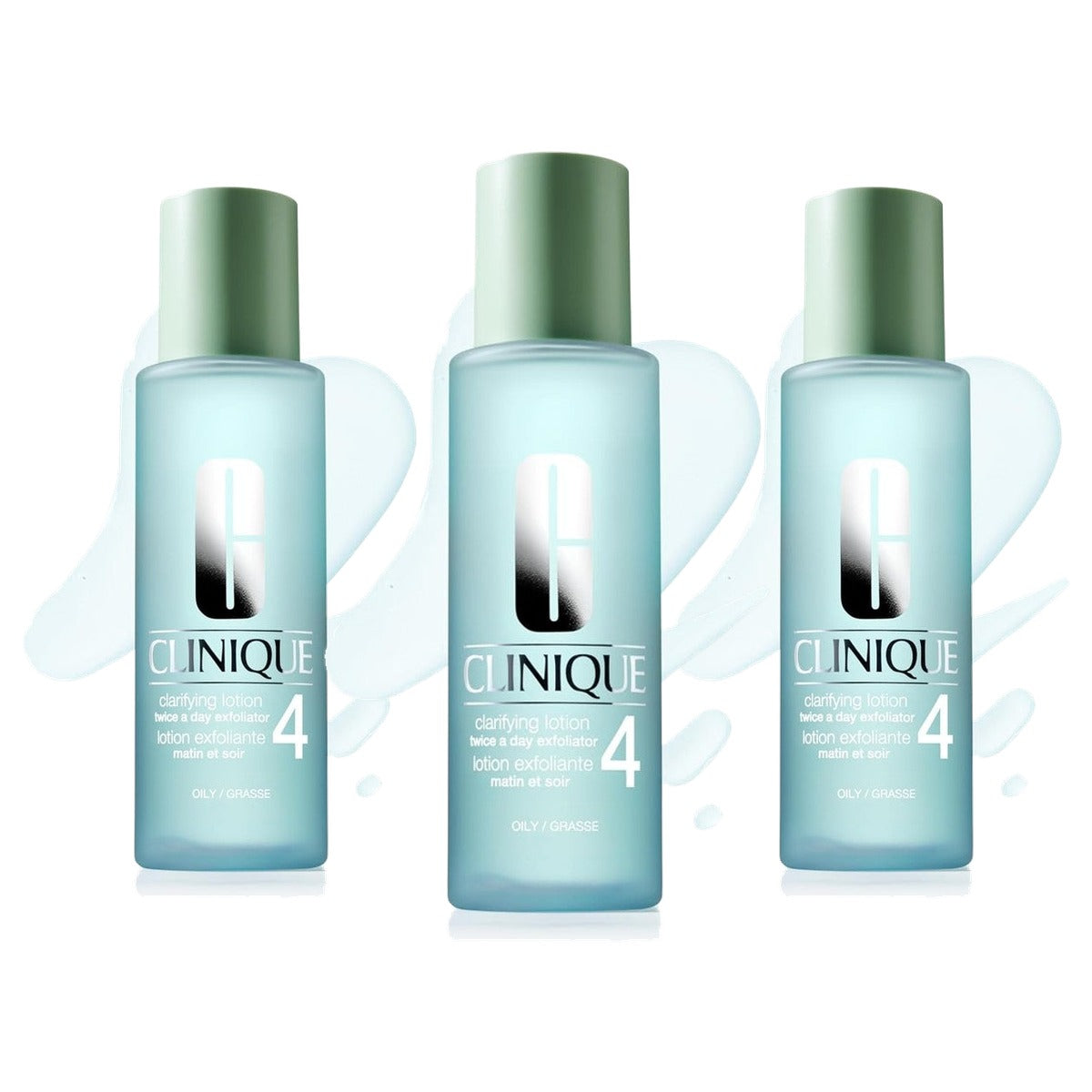 Clinique Clarifying Lotion 4 voor vette huid 200 ml - 3 stuks