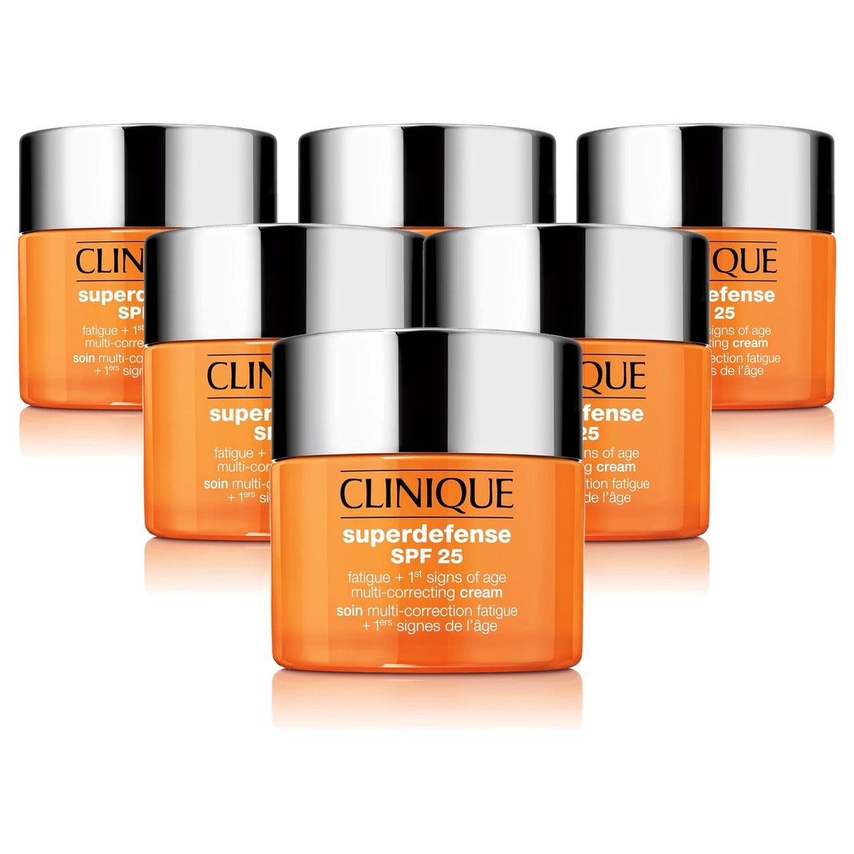 Huishoudvoordeel Clinique Superdefense SPF 25 Multi-Correcting Cream 6 stuks