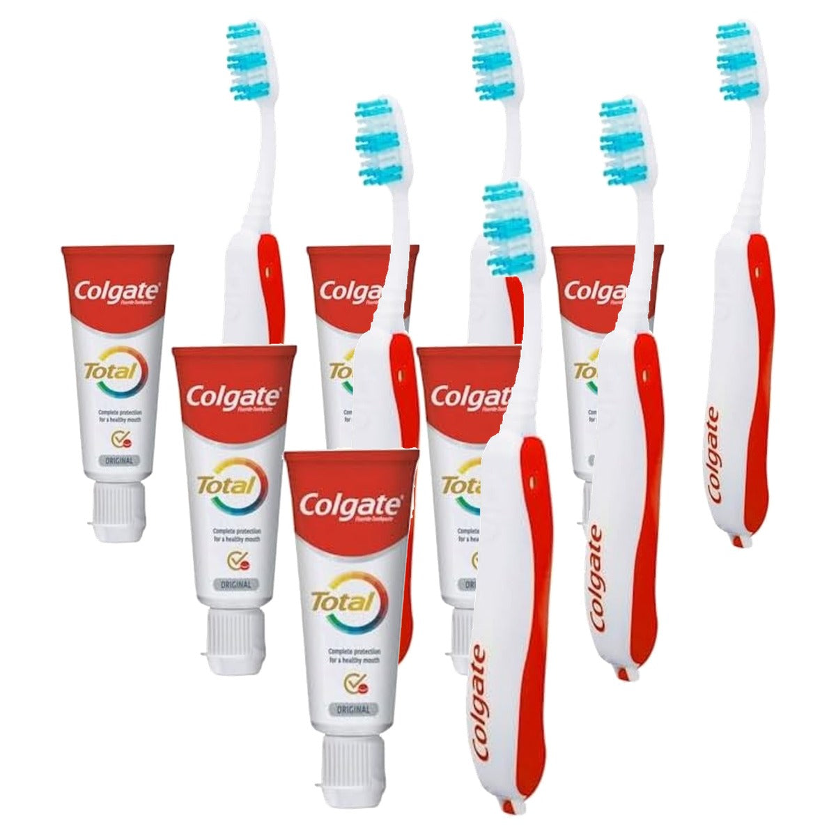 Colgate Draagbare Reisset met Total Original tandpasta 6 x 20 ml - Voordeelverpakking