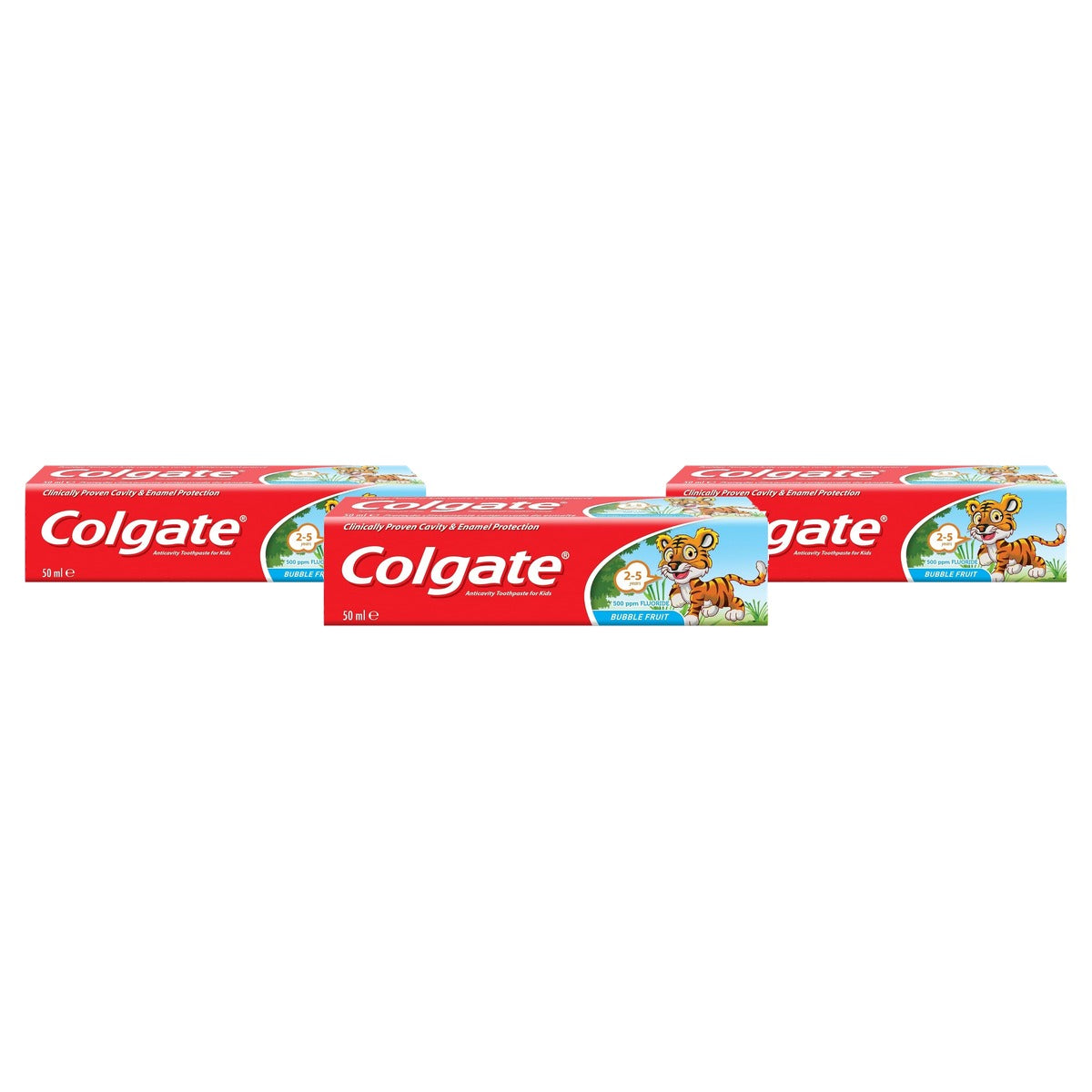 Colgate Kids Bubble Fruit tandpasta 2-5 jaar 3 x 50 ml - Voordeelverpakking