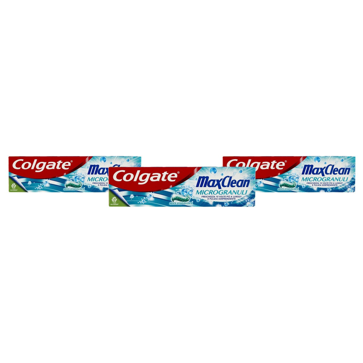 Colgate Max Clean Tandpasta Microgranulaat Dieptereiniging 3 x 75 ml - Voordeelverpakking