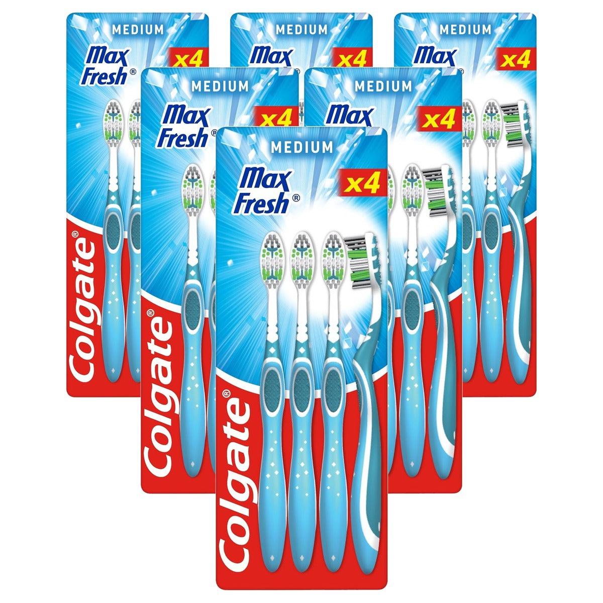 Colgate Max Fresh tandenborstels Medium 4 borstels - 6-pack