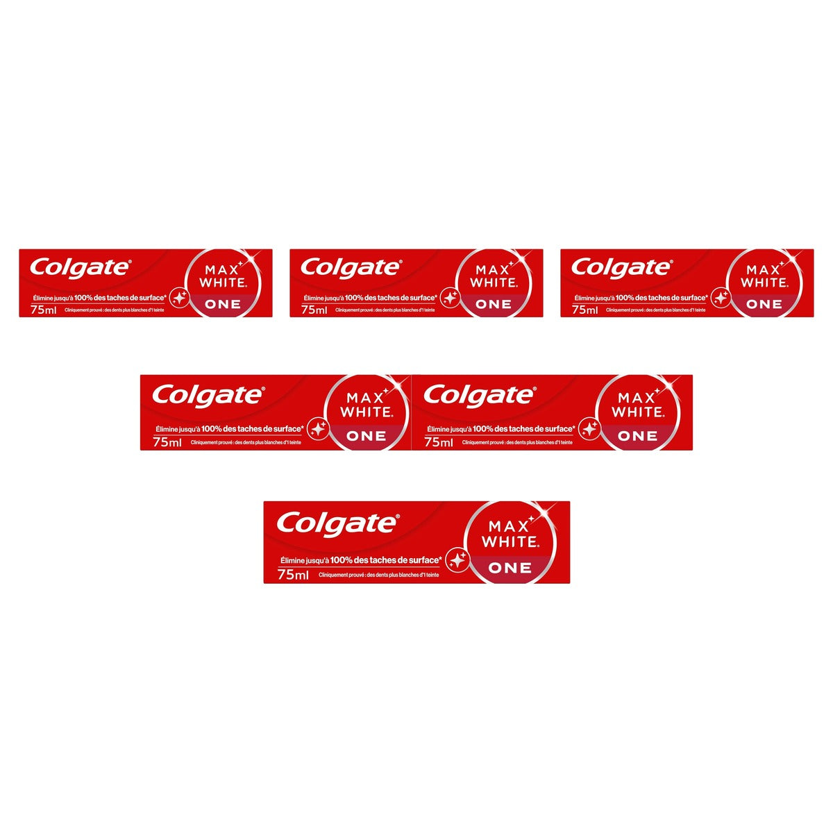 Colgate Max White One Tandpasta 6 x 75 ml - Voordeelverpakking