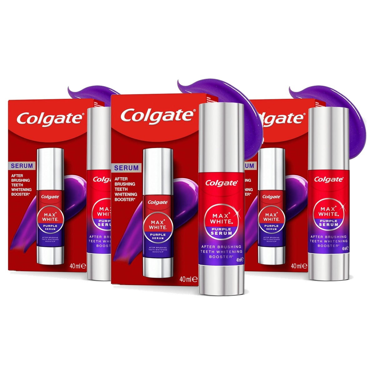 Colgate Max White Purple Serum 3 x 40 ml - Voordeelverpakking