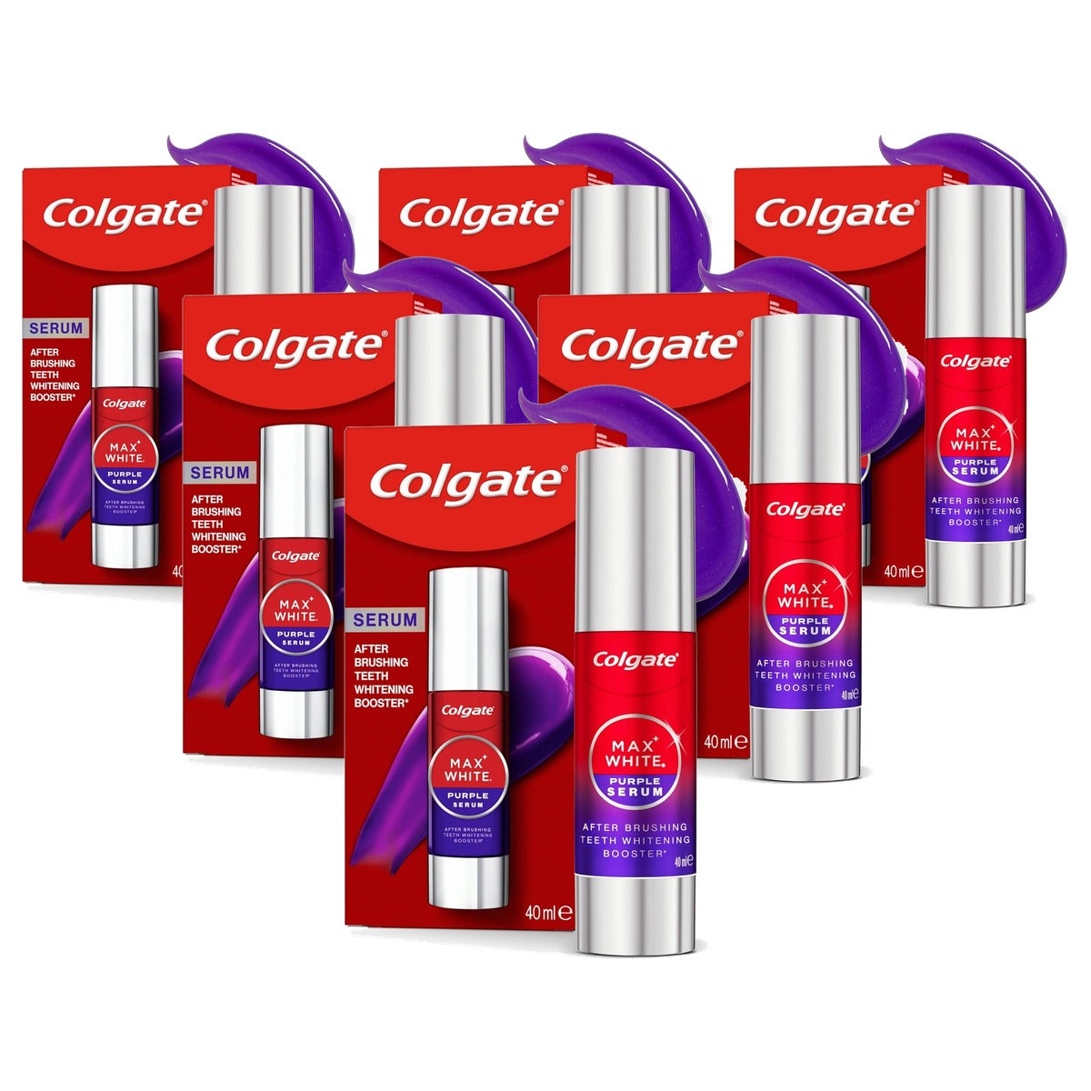 Colgate Max White Purple Serum 6 x 40 ml - Voordeelverpakking