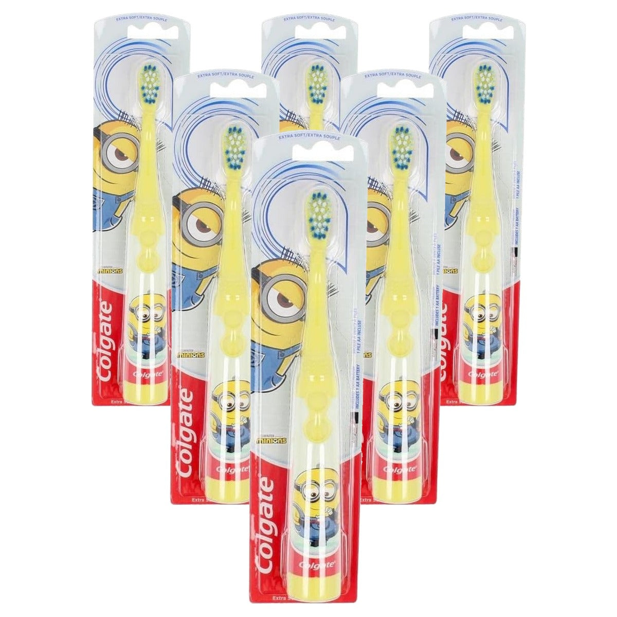 Colgate Minions Kids Extra Zachte Batterij Tandenborstel 3+ Jaar - 6-pack