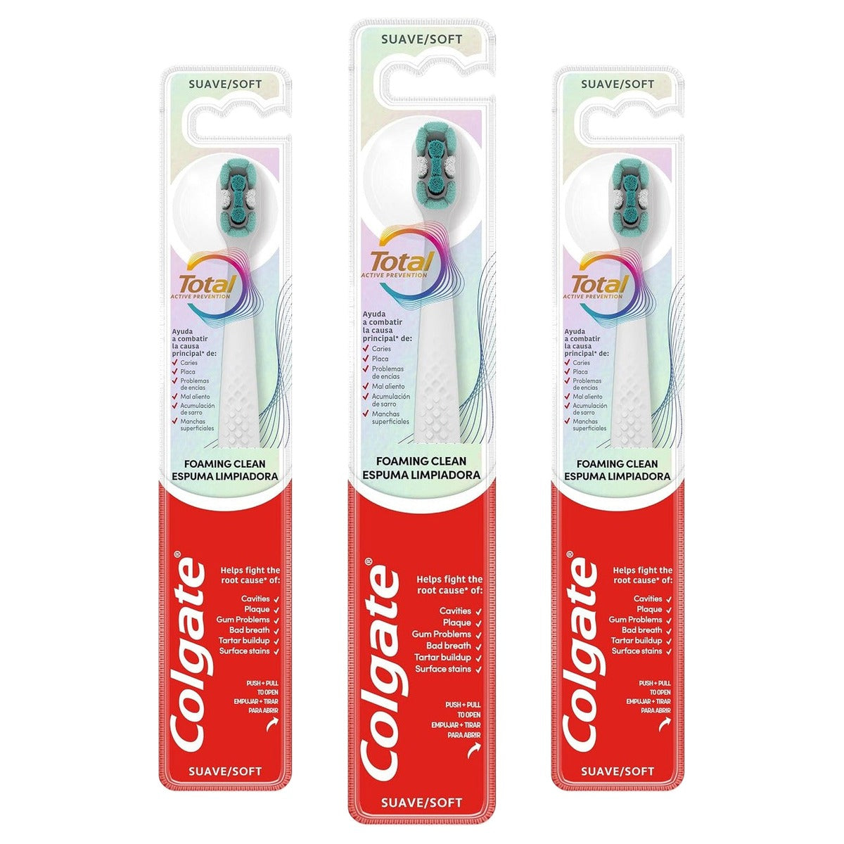 Colgate Total Foam tandenborstel - 3-pack