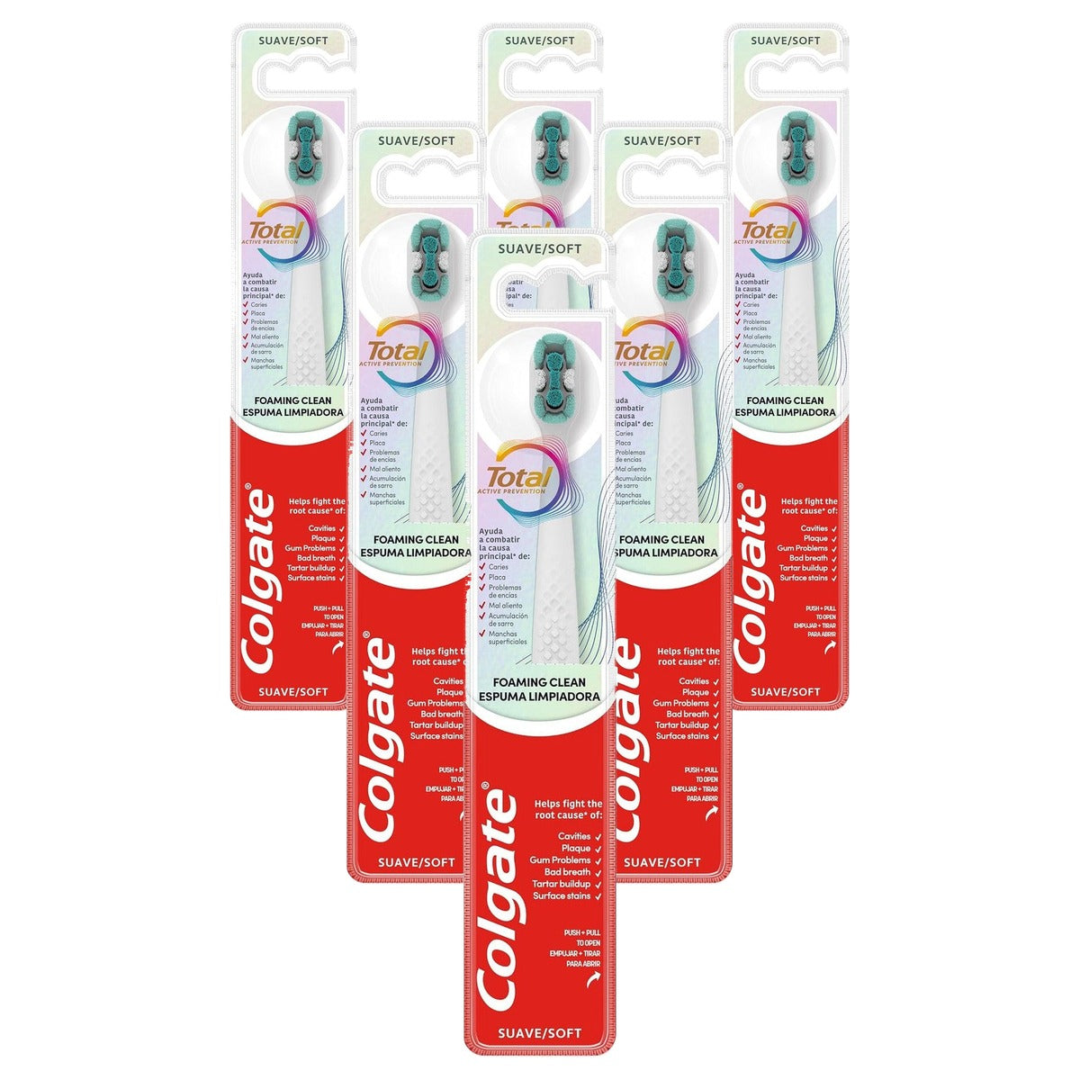Colgate Total Foam tandenborstel - 6-pack