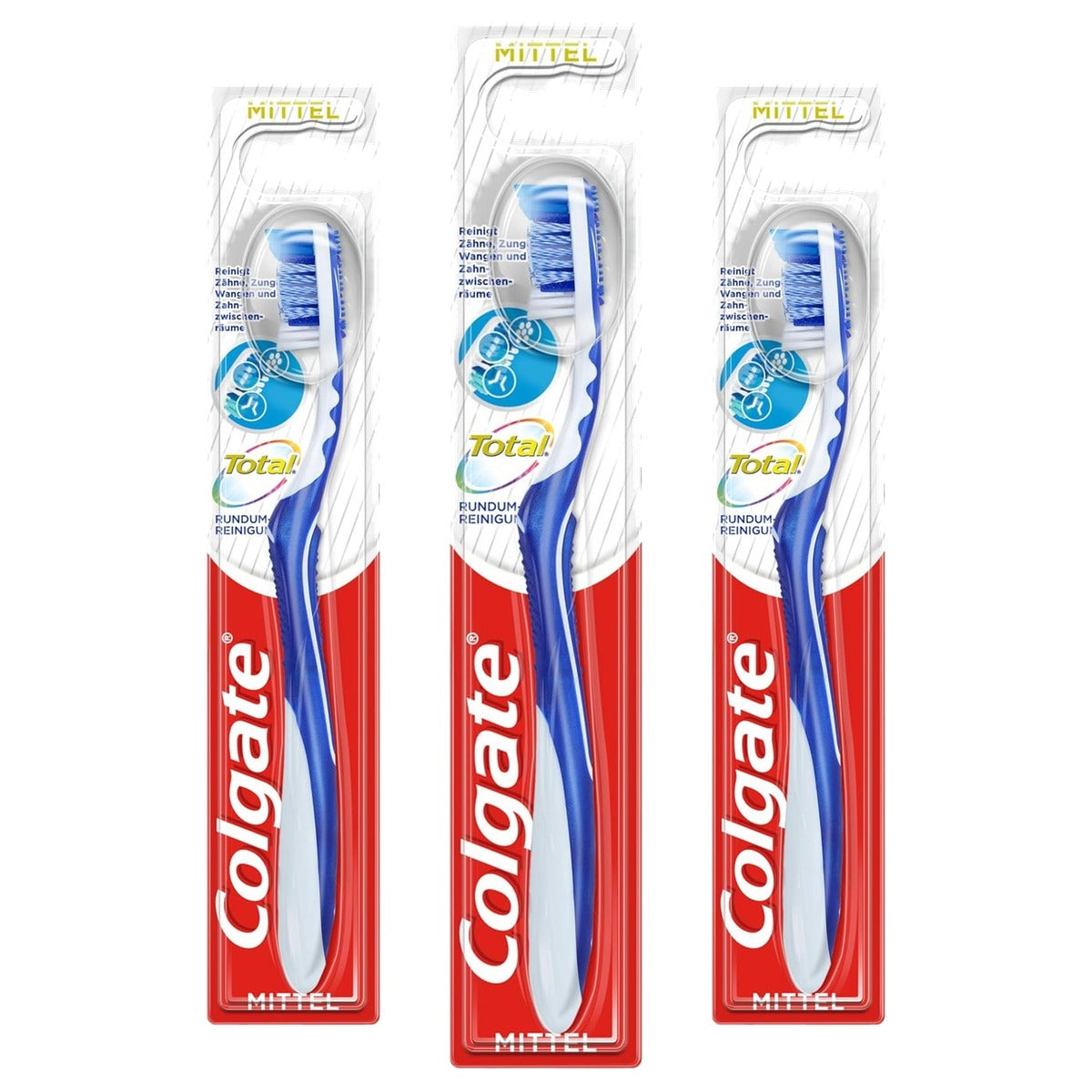 Colgate Total Rondom Reiniging Medium 3 x 1 stuk - Voordeelverpakking