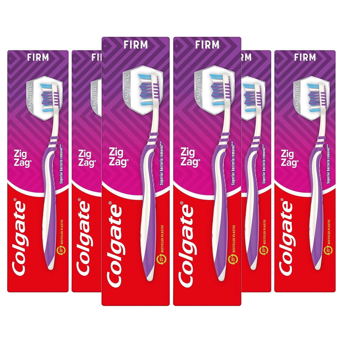 Colgate Zigzag Firm Bristles Handtandenborstel 3 x 1 stuk - Voordeelverpakking