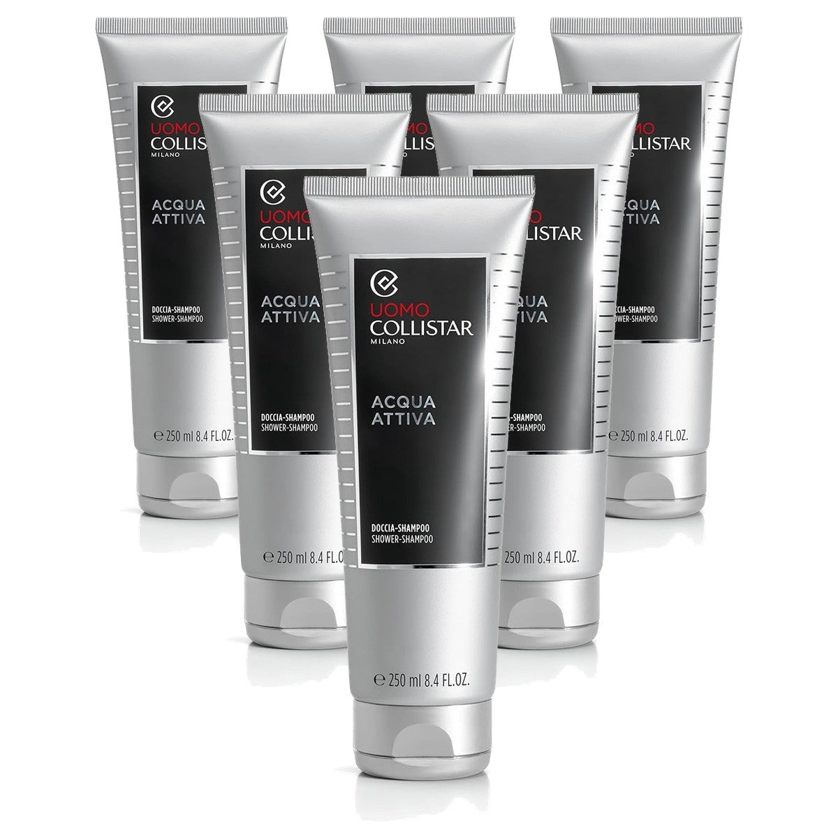 Collistar Acqua Attiva Douchegel Shampoo voor Mannen 250 ml - 6-pack