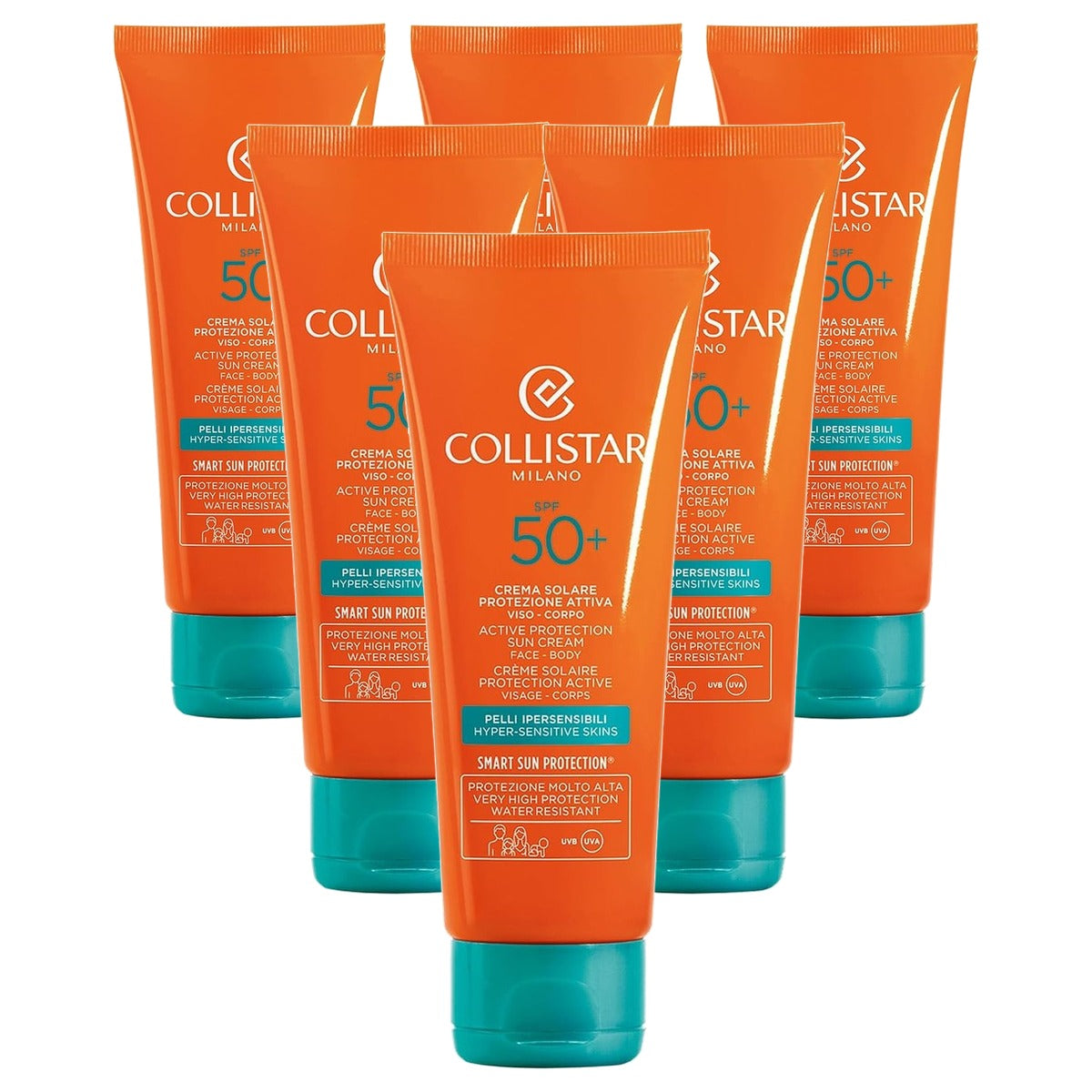 Collistar Actief Beschermende Zonnecrème SPF 50+, 100 ml - 6-pack
