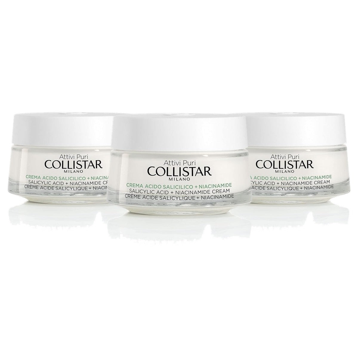 Collistar Actieve Zuivere Gezichtscrème Salicylzuur 50 ml - 3-pack