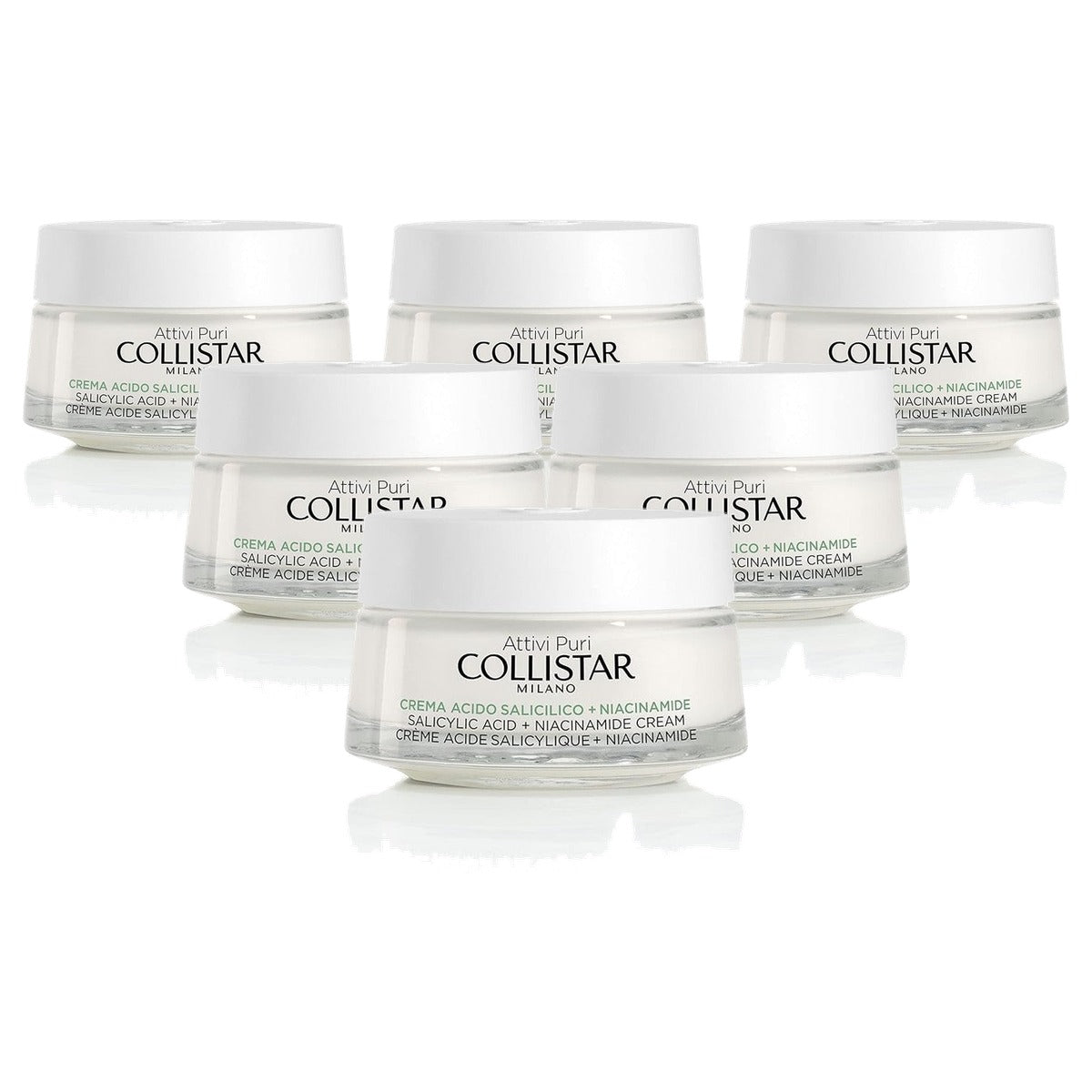 Collistar Actieve Zuivere Gezichtscrème Salicylzuur 50 ml - 6-pack
