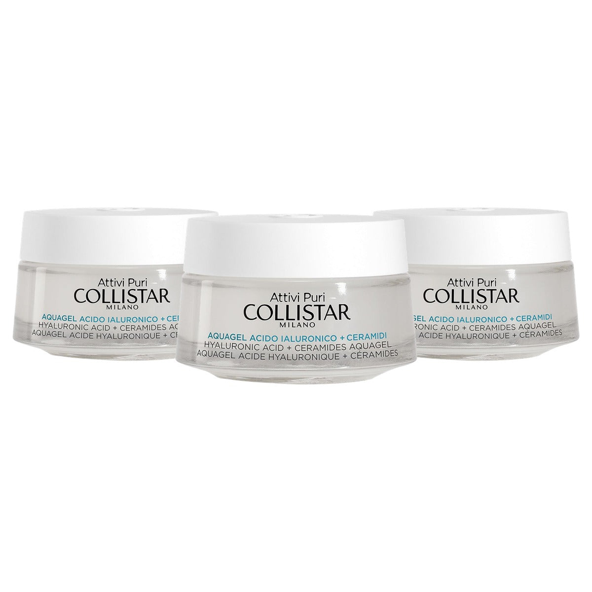 Collistar Attivi Puri Hyaluronzuur + Ceramide Aquagel 50 ml - 3-pack