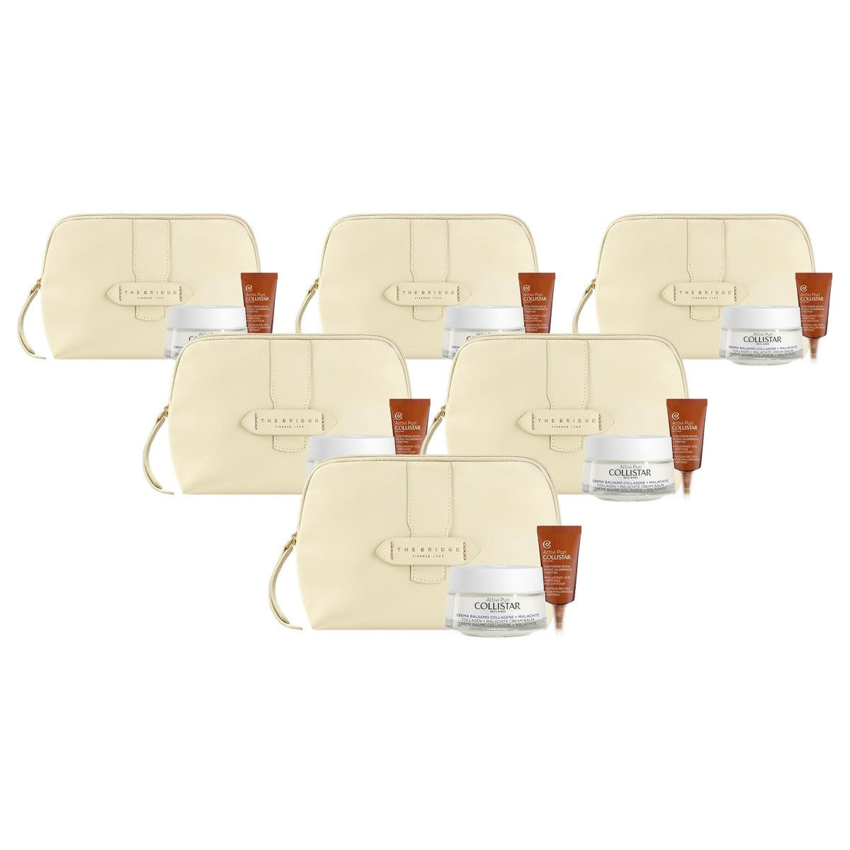 Collistar Attivi Puri Crèmebalsem, Oogcontour en Toilettas 50 + 5 ml - 6-pack