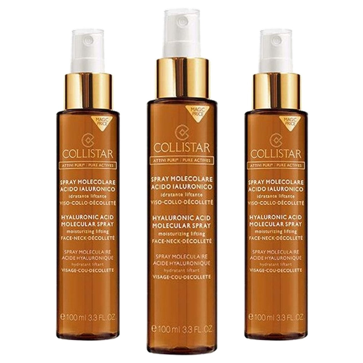 Collistar Attivi Puri Hyaluronzuur Moleculaire Spray 100 ml - 3-pack